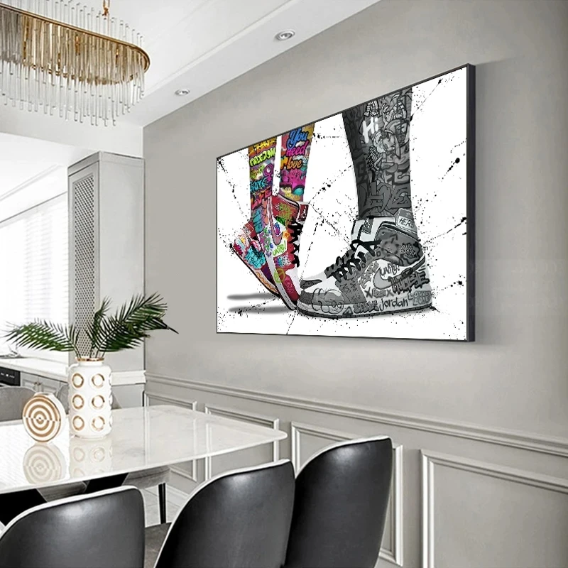 Graffiti Artwork Sneakers Canvas Posters and Prints Pop Street Art Sport Shoes Wall Pictures for Modern Home Living Room Decor
Graffiti Artwork Sneakers Canvas Posters and Prints Pop Street Art Sport Shoes Wall Pictures for Modern Home Living Room Decor