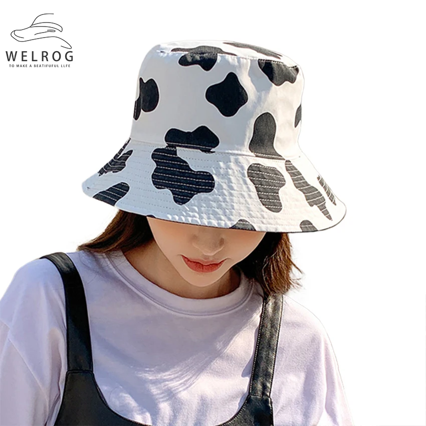 WELROG Black White Cow Print Bucket Hats For Women Men Summer Fishman Hats Panama Sun Hat
WELROG Black White Cow Print Bucket Hats For Women Men Summer Fishman Hats Panama Sun Hat