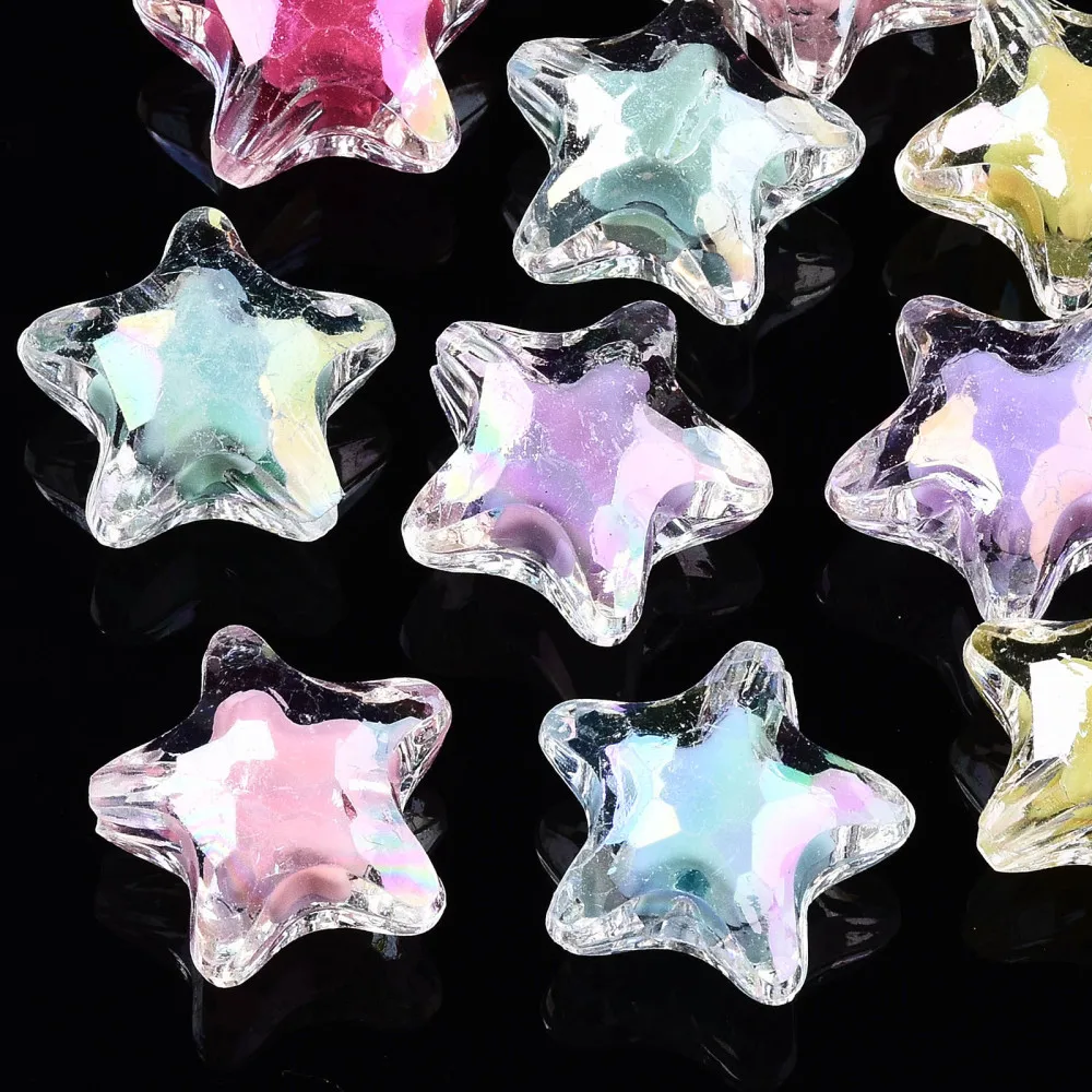 20pcs Star Heart Candy Shape Transparent Frosted Acrylic Beads for Jewelry Making DIY Bracelet Necklace Accessories Mixed Color
20pcs Star Heart Candy Shape Transparent Frosted Acrylic Beads for Jewelry Making DIY Bracelet Necklace Accessories Mixed Color