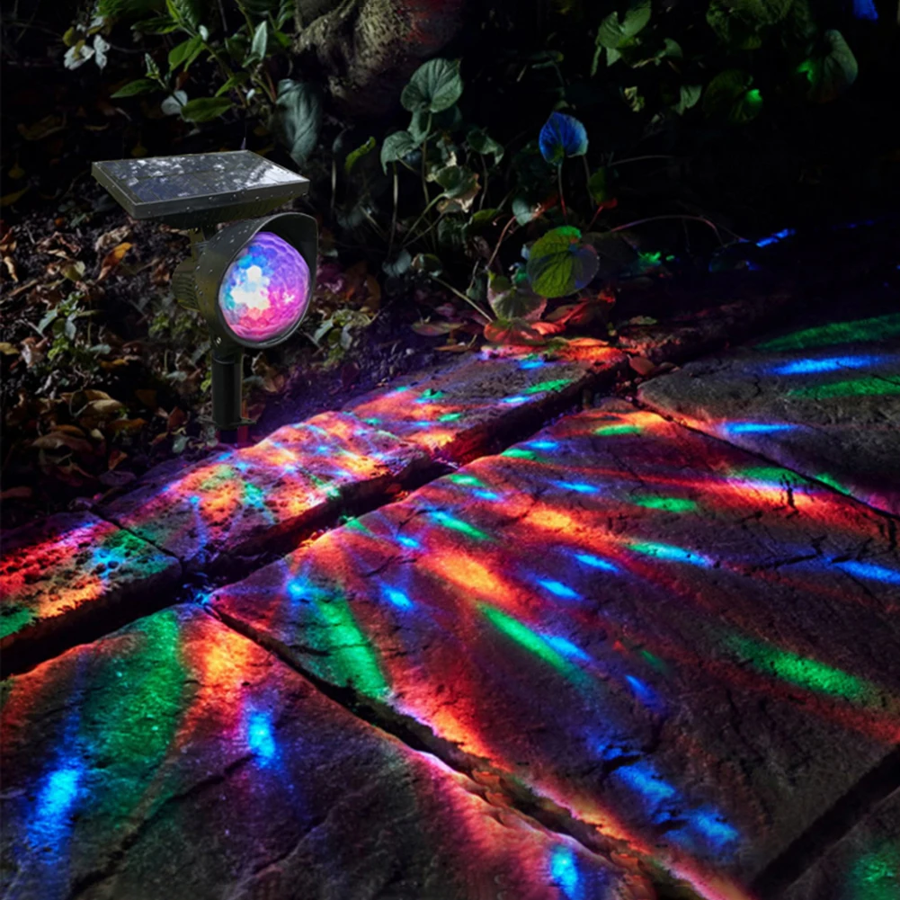 

Светодиодный светильник на солнечной батарее, меняющий цвет, IP558, водонепроницаемый уличный садовый светильник для газона, стоечные светил...