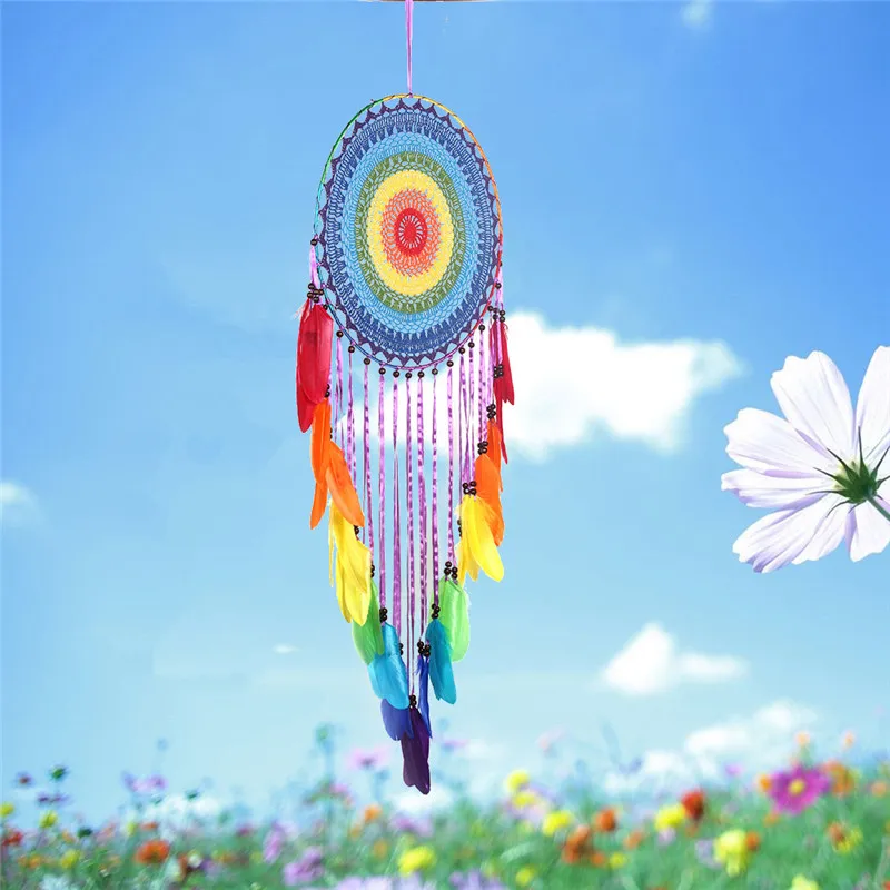 New Style Dreamcatcher Indian Dream Catcher With Colorful Feathers Creativity Home Decoration Pendant Wall Hanging Tapestry
New Style Dreamcatcher Indian Dream Catcher With Colorful Feathers Creativity Home Decoration Pendant Wall Hanging Tapestry
