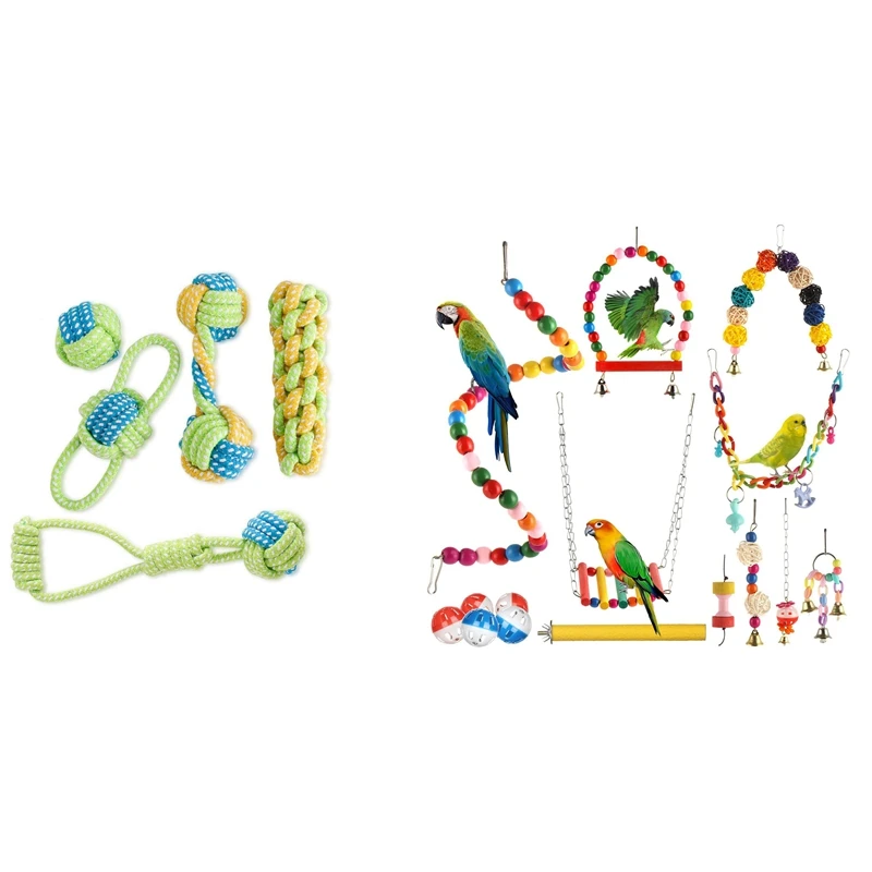 5X Small Dog Puppy Rope Chew Toys Teething Clean & 15 Packs Bird Parrot Toys, Bird Toys Parrot Swing Toys
5X Small Dog Puppy Rope Chew Toys Teething Clean & 15 Packs Bird Parrot Toys, Bird Toys Parrot Swing Toys