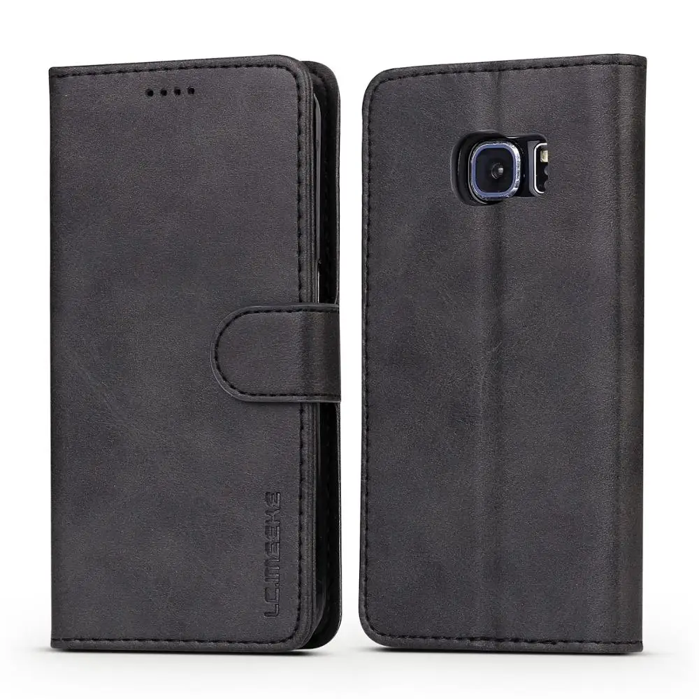 Luxury Leather Phone Cases For Samsung S6 / S6 Edge Flip Credit Card Slots Holder S6Edge Skin Magnetic Button S 6 Cover
Luxury Leather Phone Cases For Samsung S6 / S6 Edge Flip Credit Card Slots Holder S6Edge Skin Magnetic Button S 6 Cover