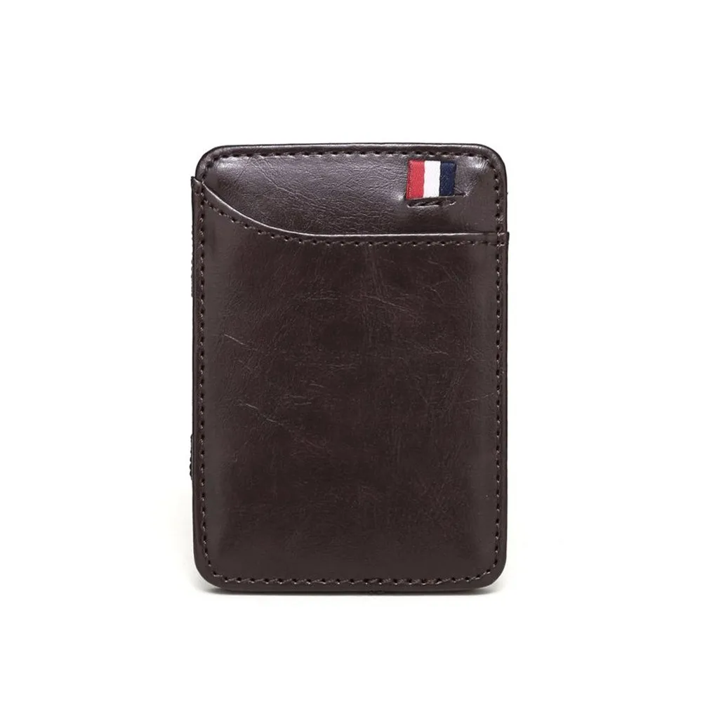 New Fashion Slim Men's Leather Magic Wallet Credit Card Holder Women Small Cash Clip Bilfold Man Clamps For Money Coin Bag | Багаж и