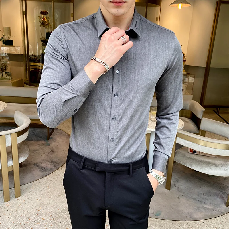 Business men's long sleeve shirt men's spring and Autumn New Korean slim fit men's casual white shirt non iron fashion
Business men's long sleeve shirt men's spring and Autumn New Korean slim fit men's casual white shirt non iron fashion