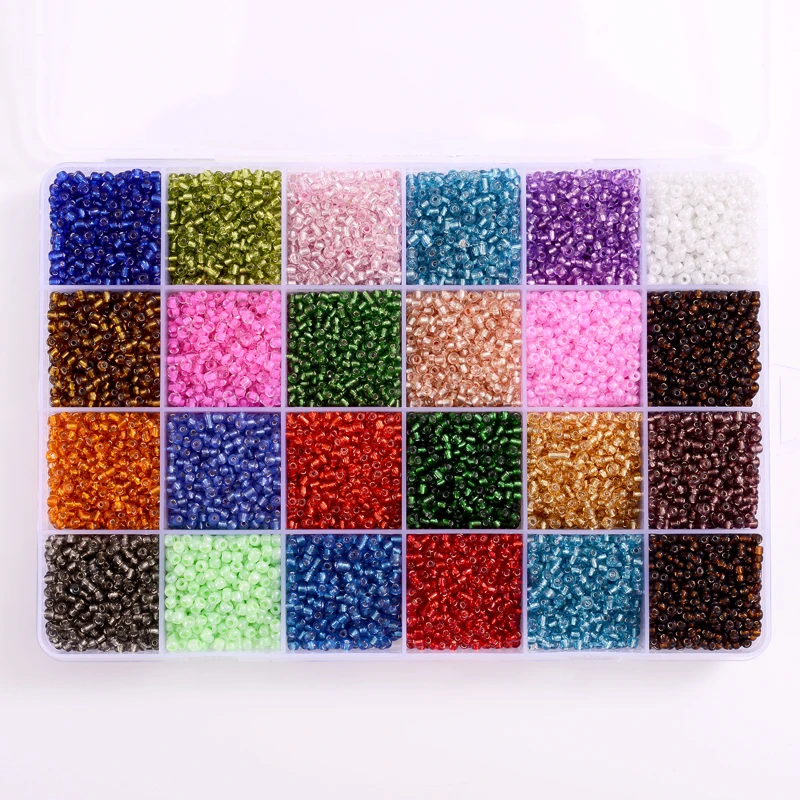 Boxed 16000Pcs/Lot 24 Grid Mixed Color Czech Glass Seed Beads DIY Bracelet Necklace Beads For Jewelry Making DIY Necklace
Boxed 16000Pcs/Lot 24 Grid Mixed Color Czech Glass Seed Beads DIY Bracelet Necklace Beads For Jewelry Making DIY Necklace