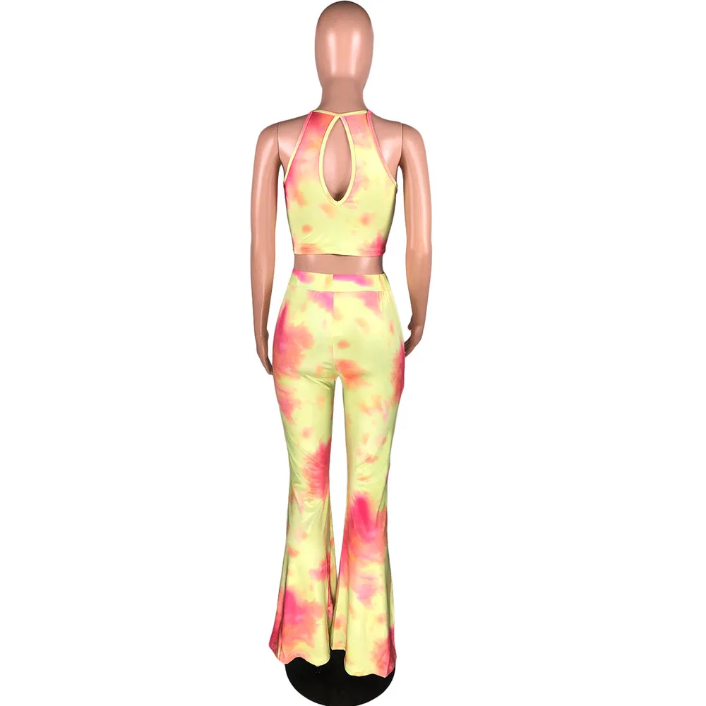 Sexy Women Tie Dye Print Camisole Slim Top and Bodycon Bell Bottom Pant Summer Clothes Activewear Casual Summer Matching Outfits
Sexy Women Tie Dye Print Camisole Slim Top and Bodycon Bell Bottom Pant Summer Clothes Activewear Casual Summer Matching Outfits