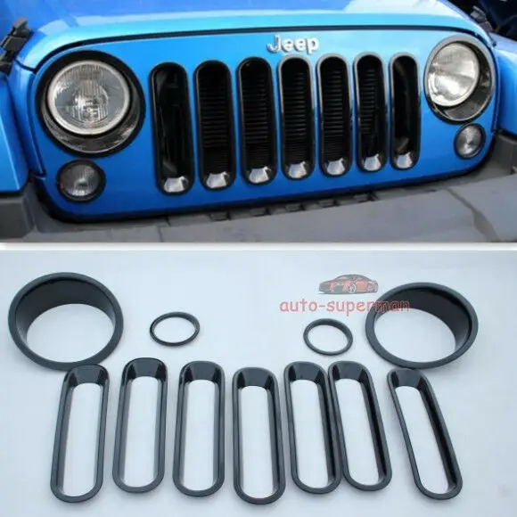 Gloss Black Turn Signal Headlight Trim Grille Cover Insert FOR Jeep JK Wrangler 07+
Gloss Black Turn Signal Headlight Trim Grille Cover Insert FOR Jeep JK Wrangler 07+