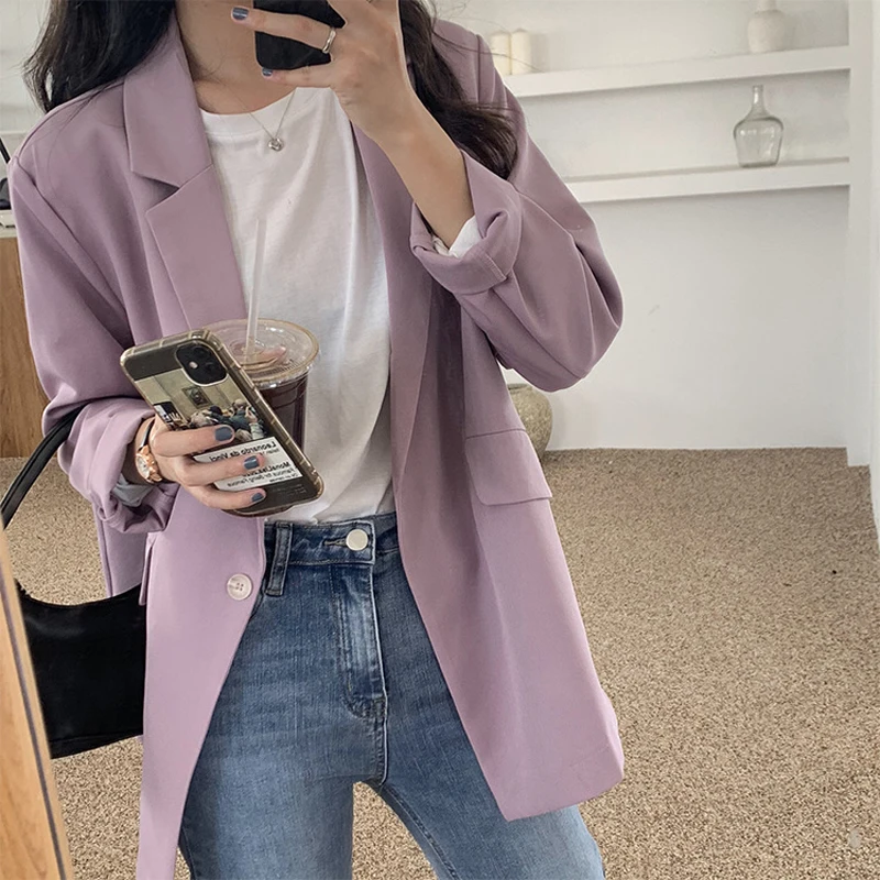 DASSWEI Fashion Solid Blazer For Women 2022 Spring Autumn Casual Long Sleeve Female Suit Coat Vintage Tops Loose Jacket Outwear
DASSWEI Fashion Solid Blazer For Women 2022 Spring Autumn Casual Long Sleeve Female Suit Coat Vintage Tops Loose Jacket Outwear