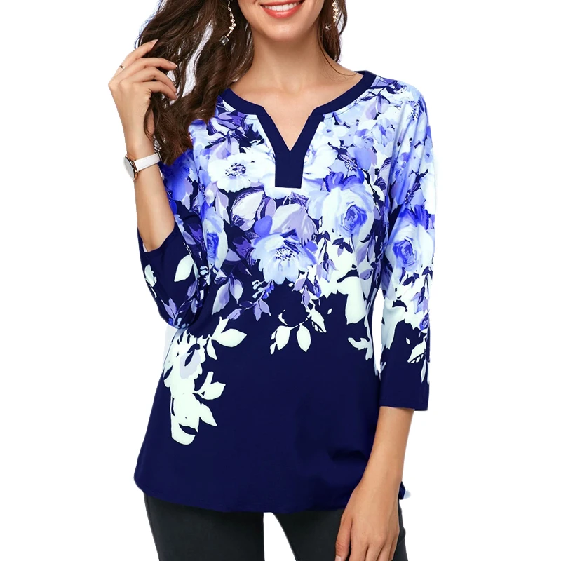 VICABO Shirts for Women 2021 Plus Size Casual Women Tops Floral Printing Female T Shirt Half Sleeve Elegant Women Clothing 
VICABO Shirts for Women 2021 Plus Size Casual Women Tops Floral Printing Female T Shirt Half Sleeve Elegant Women Clothing