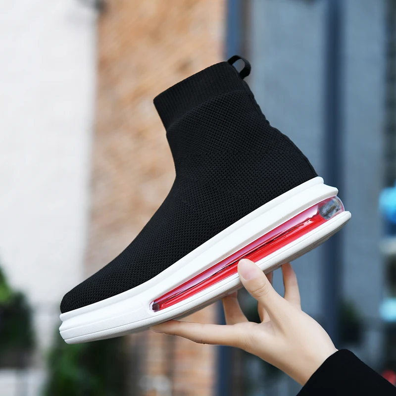 2021 Women Fashion High top Sock Shoe For Woman Outdoor Black Air Cushion Breathable Canvas Soft Comfortable Sneaker
2021 Women Fashion High top Sock Shoe For Woman Outdoor Black Air Cushion Breathable Canvas Soft Comfortable Sneaker