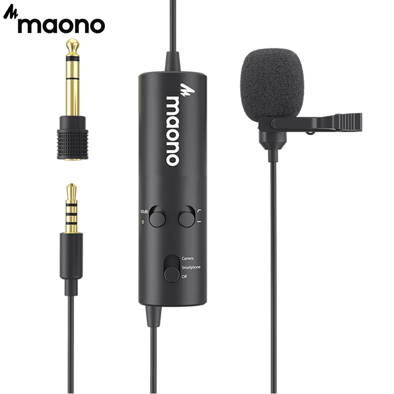 Микрофон MAONO AU 103 Lavalier 6 м конденсаторный микрофон с креплением на воротнике