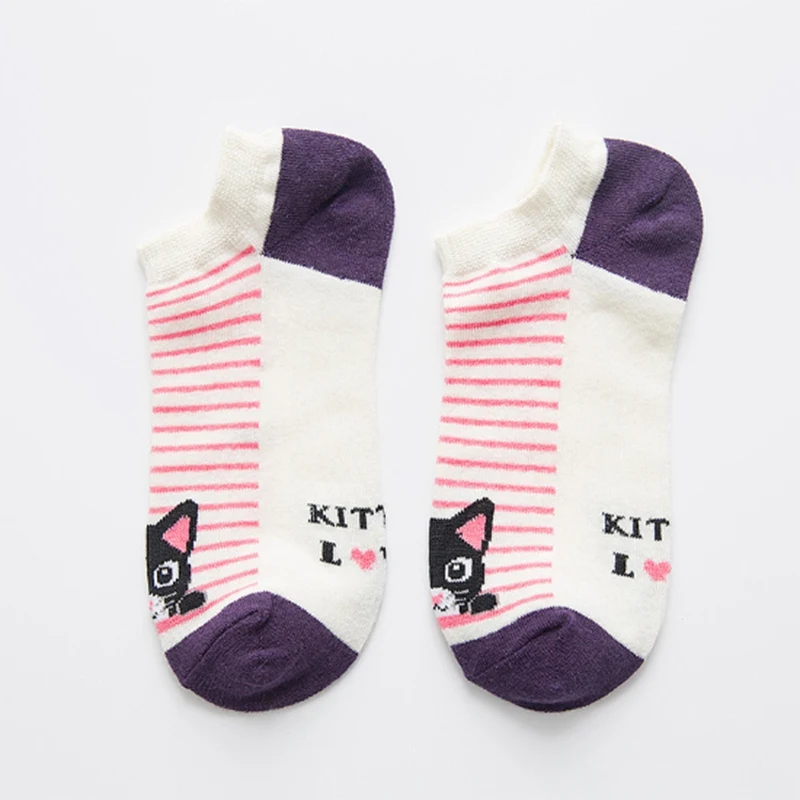 1 Pair Women Cotton Ankle Socks Soft Comfortable Elasticity Sock Mouth Interesting Cartoon Cat Striped Happy Casual Socks C0119
1 Pair Women Cotton Ankle Socks Soft Comfortable Elasticity Sock Mouth Interesting Cartoon Cat Striped Happy Casual Socks C0119