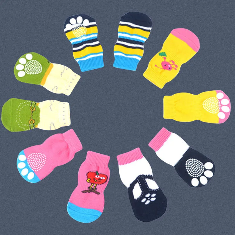 4pcs Warm Puppy Dog Socks Soft Pet Knits Socks Cute Cartoon Anti Slip Socks Warm Puppy Dog Shoes Small Medium Dogs Pet Product 
4pcs Warm Puppy Dog Socks Soft Pet Knits Socks Cute Cartoon Anti Slip Socks Warm Puppy Dog Shoes Small Medium Dogs Pet Product