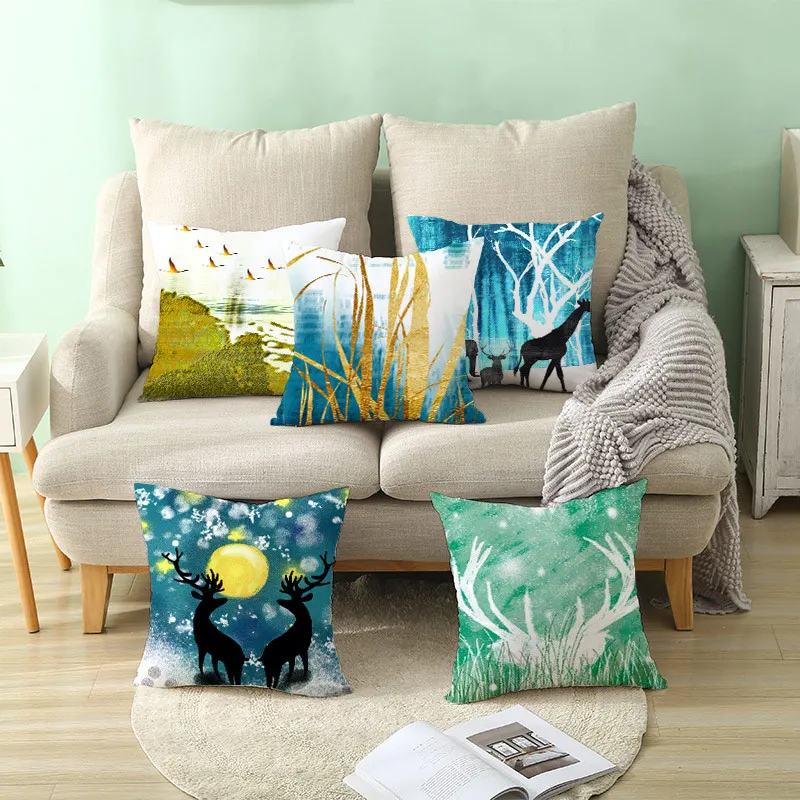 Peach Skin Pillowcase Cushion Cover Single Custom Design Butterfly Deer Printed For Home Sofa Bedroom Decoration 45 * 45 cm 1pc
Peach Skin Pillowcase Cushion Cover Single Custom Design Butterfly Deer Printed For Home Sofa Bedroom Decoration 45 * 45 cm 1pc