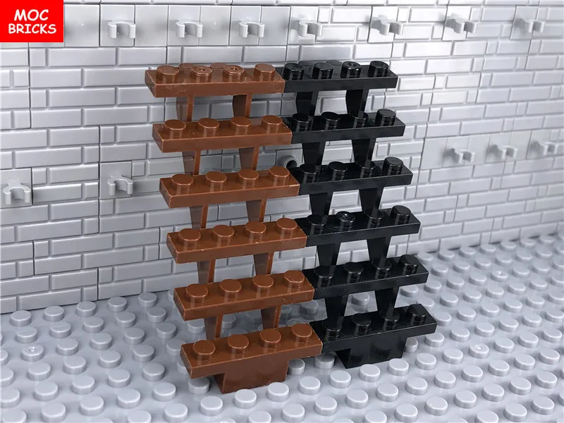 50 шт./лот MOC лестница 7x4x6 прямой открытый с 30134 строительные блоки Куклы Фигурки