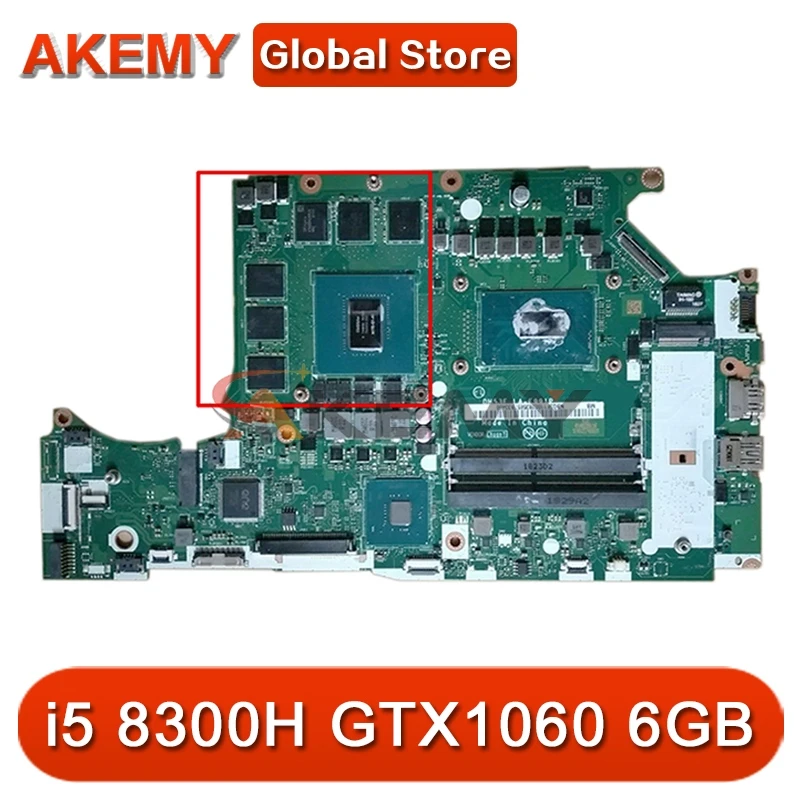 

For ACER Predator Helios PH317-52 PH315-5 A717-72G laptop motherboard DH53F LA-F991P CPU i5 8300H GTX1060 6GB test Ok Mainboard