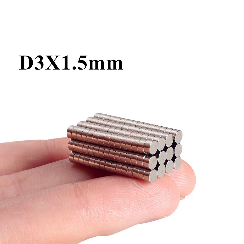 Super Strong 3x1.5 Magnet Small Round Powerful Refrigerator Magnetic N35 Rarth Neodymium Magnets Aimant
Super Strong 3x1.5 Magnet Small Round Powerful Refrigerator Magnetic N35 Rarth Neodymium Magnets Aimant