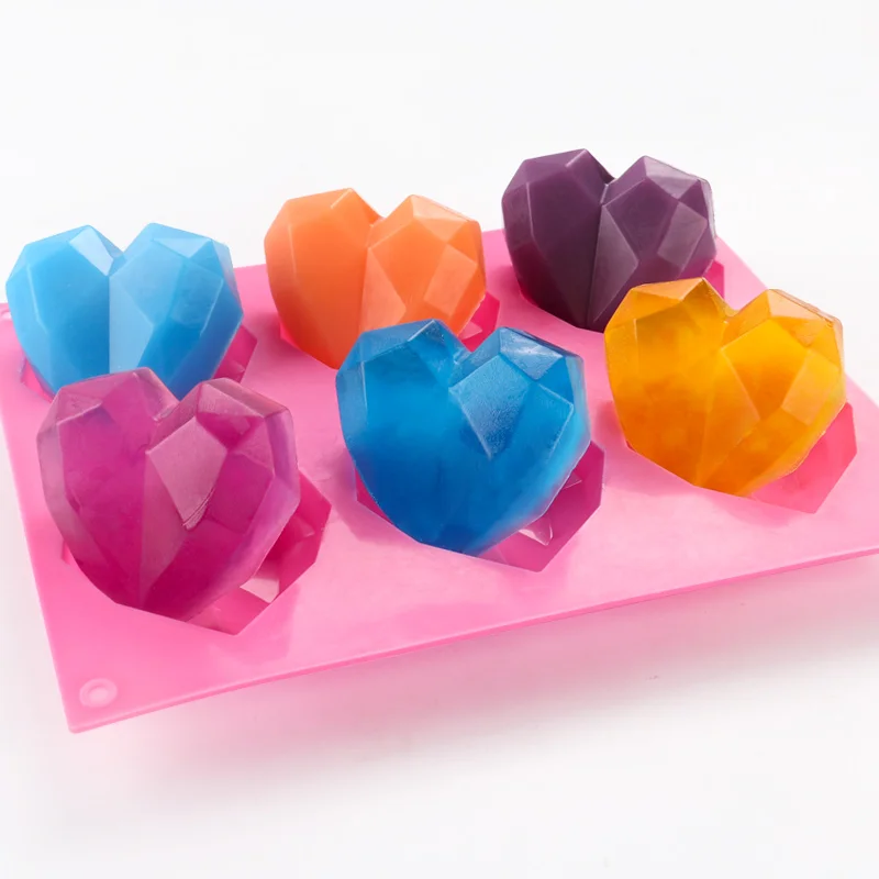 6 Cavity Diamond Love Silicone Cake Mould Silicone 3D Heart Shape Fondant Cake Mousse Chocolate Baking Mold Cake Decorating Tool
6 Cavity Diamond Love Silicone Cake Mould Silicone 3D Heart Shape Fondant Cake Mousse Chocolate Baking Mold Cake Decorating Tool