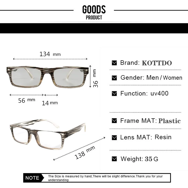 Men's and Women's Presbyopia Square Reading Glasses Anti-Blue Light Glasses Computer +1.0 + 1.5 + 2.0 + 2.5 + 3.0 + 3.5 + 4.0
Men's and Women's Presbyopia Square Reading Glasses Anti-Blue Light Glasses Computer +1.0 + 1.5 + 2.0 + 2.5 + 3.0 + 3.5 + 4.0