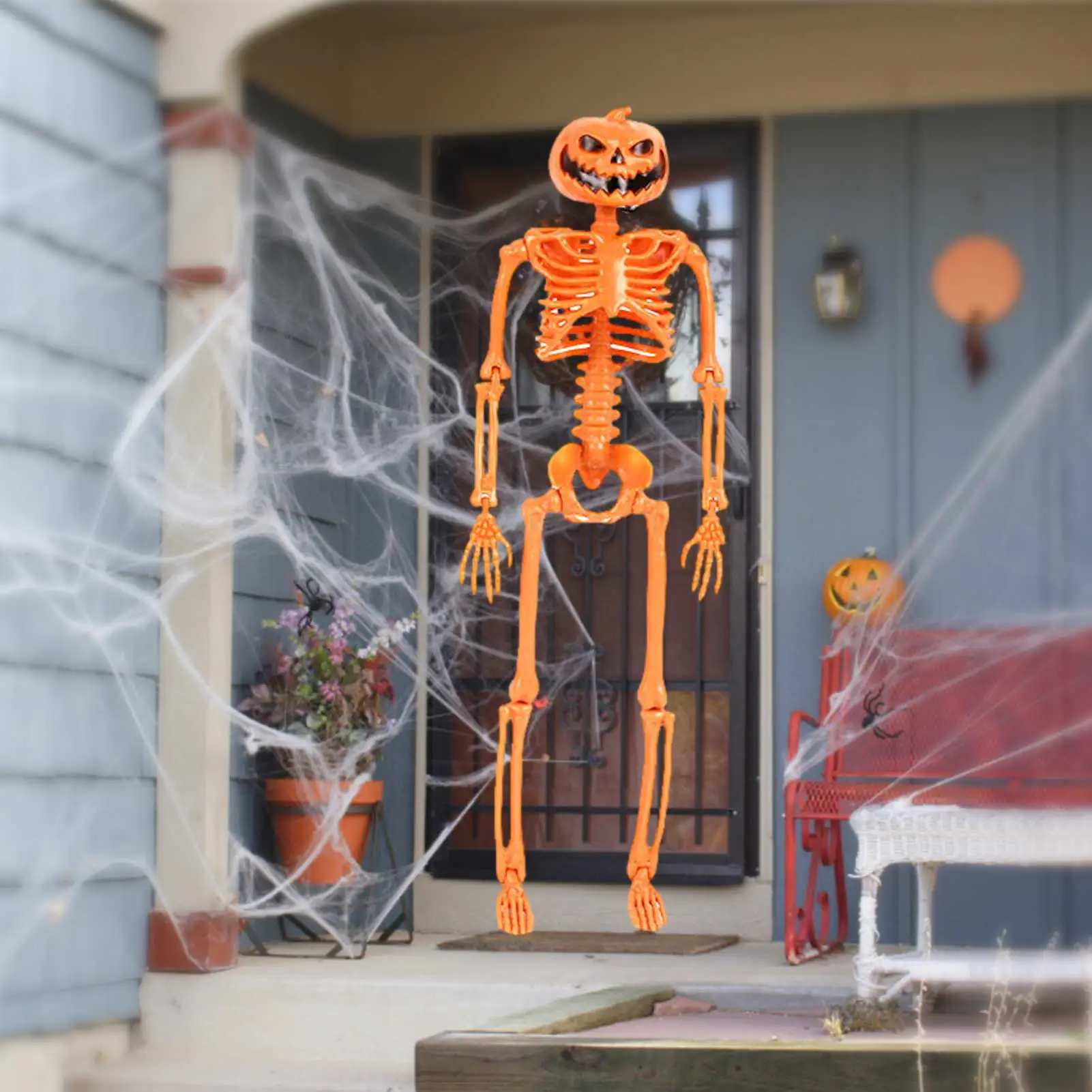 Halloween Skeleton Decor Halloween Horror Luminous Movable Skull Skeleton Halloween Props Haunted House Hanging great gift 
Halloween Skeleton Decor Halloween Horror Luminous Movable Skull Skeleton Halloween Props Haunted House Hanging great gift