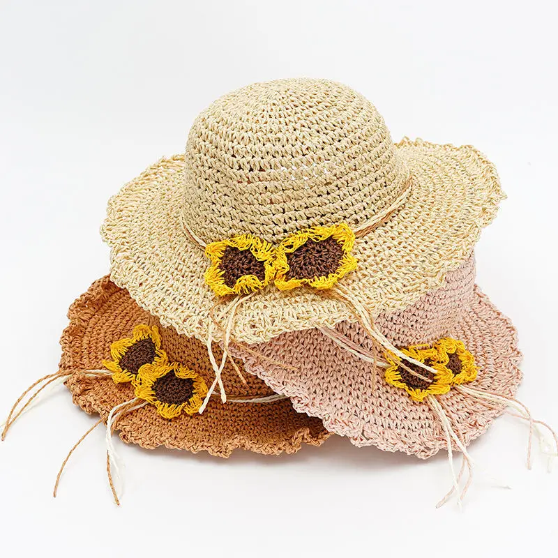 Children Straw Hat Summer Girls Wide-Brim Hollow Out Sun Hats Handmade Lafite Grass Dome Cap Fashion Sunflower Kids Bucket Hat
Children Straw Hat Summer Girls Wide-Brim Hollow Out Sun Hats Handmade Lafite Grass Dome Cap Fashion Sunflower Kids Bucket Hat
