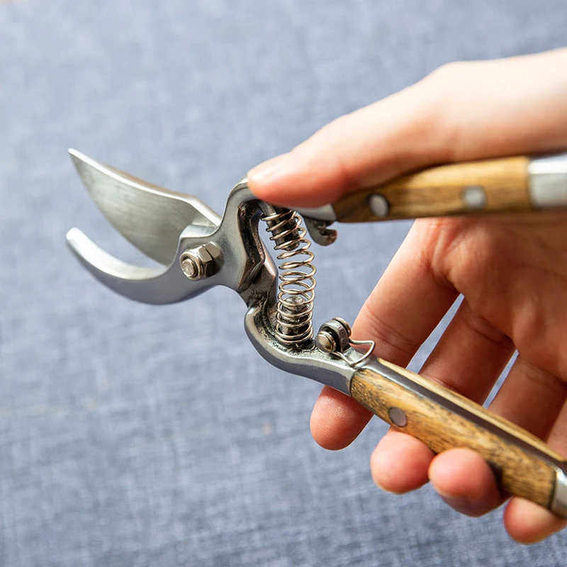 Stainless Steel Wooden Handle Thick Pruning Pruning Gardening Scissors Household Floral Scissors
Stainless Steel Wooden Handle Thick Pruning Pruning Gardening Scissors Household Floral Scissors