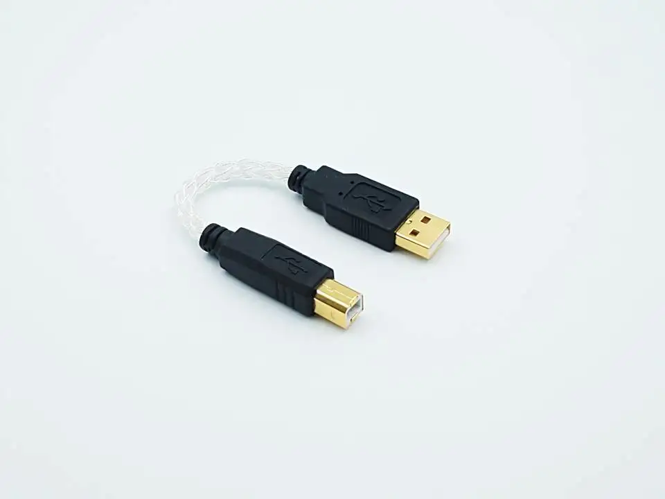 12 см USB 2 0 A-B ophile HiFi DAC чистый серебряный кабель аудио | Электроника