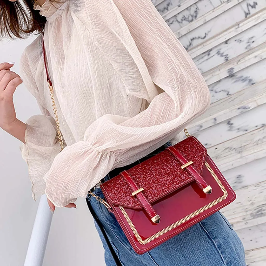 Women's Panelled Pattern Type Versatile Fashion Wild Chain Small Square Bag Hasp Sequin Crossbody Bag Shoulder Bag Apr 22
Women's Panelled Pattern Type Versatile Fashion Wild Chain Small Square Bag Hasp Sequin Crossbody Bag Shoulder Bag Apr 22