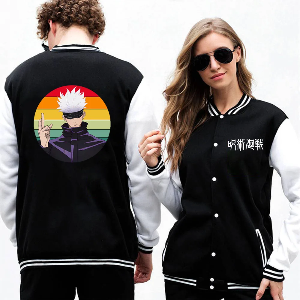 Jujutsu Kaisen Anime Gojo Satoru Street Print Sportswear Men Winter Warm Jacket Casual Soft coat Harajuku Warm Baseball Uniform
Jujutsu Kaisen Anime Gojo Satoru Street Print Sportswear Men Winter Warm Jacket Casual Soft coat Harajuku Warm Baseball Uniform