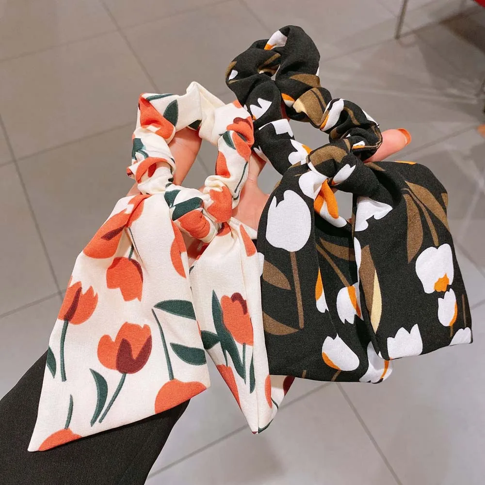 Elastic Korean Floral Temperament Girls Hair Band Ribbon Chiffon Scrunchies Hair Accessories Tulips Hair Rope
Elastic Korean Floral Temperament Girls Hair Band Ribbon Chiffon Scrunchies Hair Accessories Tulips Hair Rope
