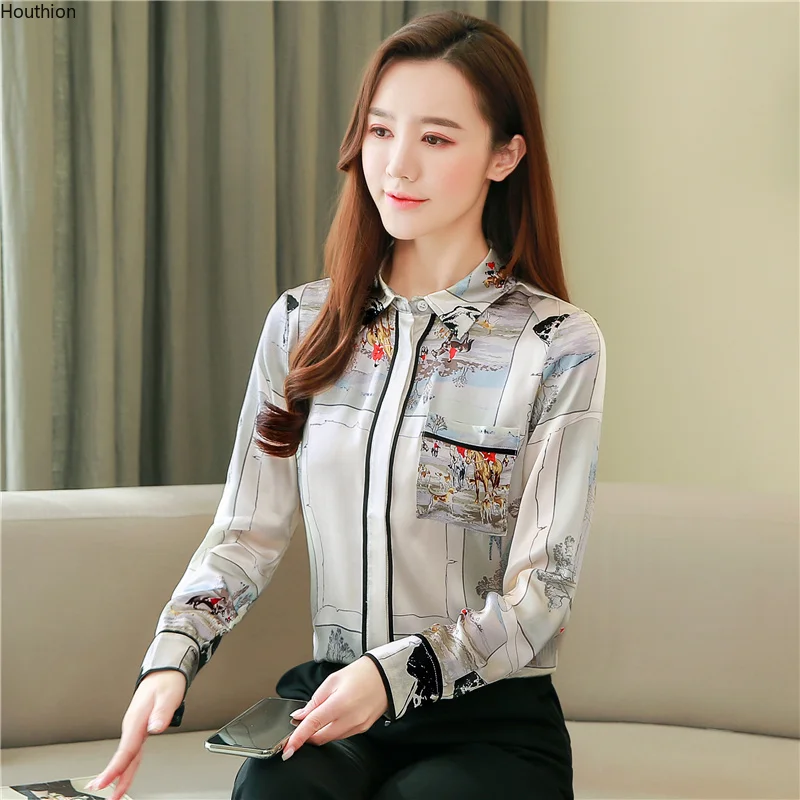 Chiffon Women's Blouses Print Polo Shirt Long Sleeve Casual Top Summer Fashion Loose Clothing Lady Houthion
Chiffon Women's Blouses Print Polo Shirt Long Sleeve Casual Top Summer Fashion Loose Clothing Lady Houthion