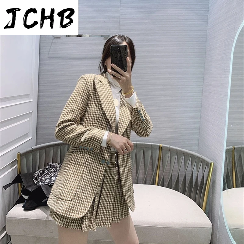 Luxury Waist Check Wool Blazer 2021 Early Autumn Women's New Product British College Long Sleeve Coat 
Luxury Waist Check Wool Blazer 2021 Early Autumn Women's New Product British College Long Sleeve Coat