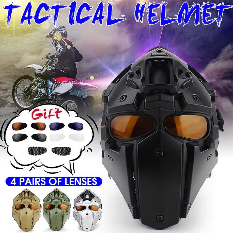 Comfort Motorcycle Helmet Outdoor Tactical Military Helmets Combat Mask Glasses Full Covered Tactical Safety Bicycle Helmet
Comfort Motorcycle Helmet Outdoor Tactical Military Helmets Combat Mask Glasses Full Covered Tactical Safety Bicycle Helmet