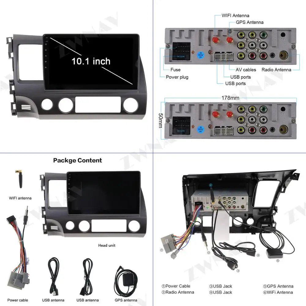 4GB+64GB Android 10.0 Car Multimedia Player For Honda Civic 2007 2008 2009 2011 car GPS Radio navi stereo Touch screen head unit
4GB+64GB Android 10.0 Car Multimedia Player For Honda Civic 2007 2008 2009 2011 car GPS Radio navi stereo Touch screen head unit