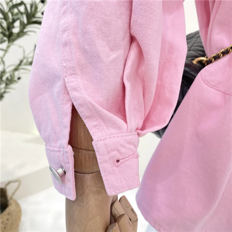 2021 Spring Fall Female Hong Kong Style Denim Coat Women's Korean-Style Loose Lazy Jeans Coat Fashion Pocket Lapels Outerwear
2021 Spring Fall Female Hong Kong Style Denim Coat Women's Korean-Style Loose Lazy Jeans Coat Fashion Pocket Lapels Outerwear