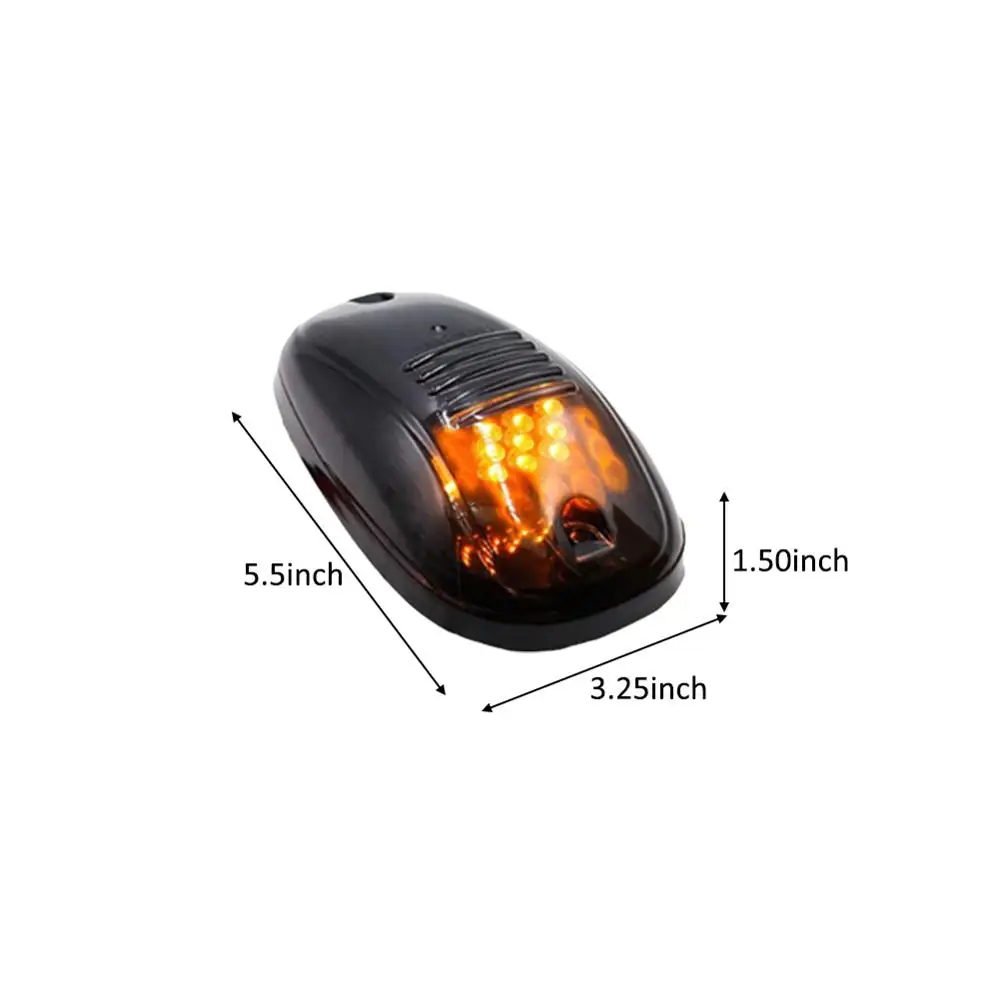 5pcs 9-LED Car Cab Roof Marker Lights For Truck SUV DC 12V Black Smoked Lens Clearance Marker LED Roof Lamps Doom Lights