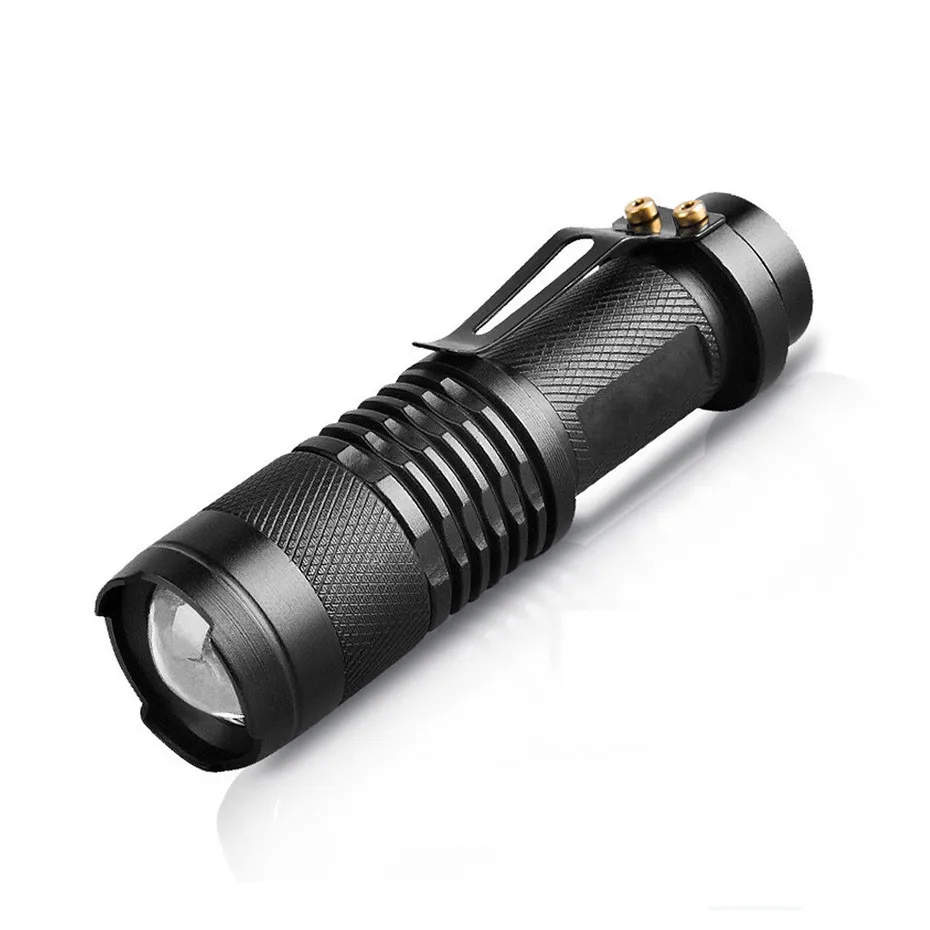 

Mini Flashlight 2000 Lumens CREE Q5 LED Torch AA/14500 Adjustable Zoom Focus Torch Lamp Waterproof For Outdoor