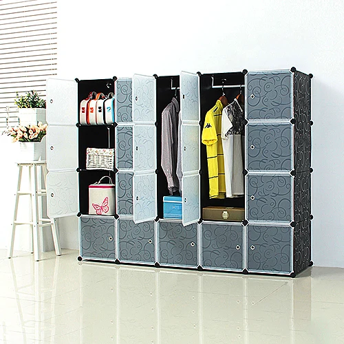 Plastic Wardrobe With Closet 20 Cube Bedroom Furniture Dormitory Dustproof Clothing Storage Folding Closet Clothes Cabinet HWC
Plastic Wardrobe With Closet 20 Cube Bedroom Furniture Dormitory Dustproof Clothing Storage Folding Closet Clothes Cabinet HWC