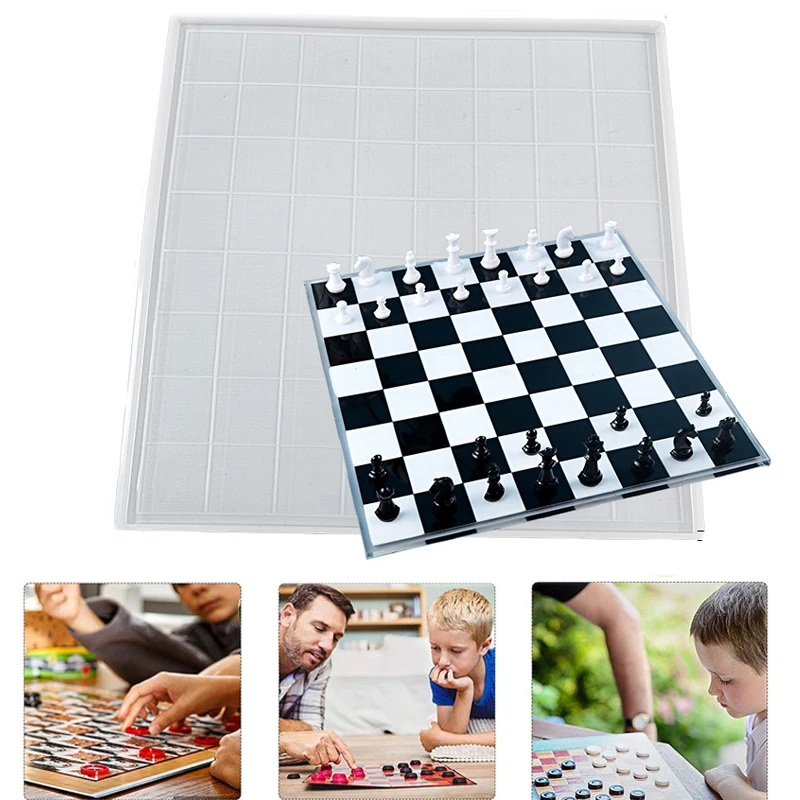 International Chess Mold 28cm Silicone Resin Checkerboard Molds for DIY Crystal Epoxy Chess Board Handmade Christmas Gifts Tool
International Chess Mold 28cm Silicone Resin Checkerboard Molds for DIY Crystal Epoxy Chess Board Handmade Christmas Gifts Tool