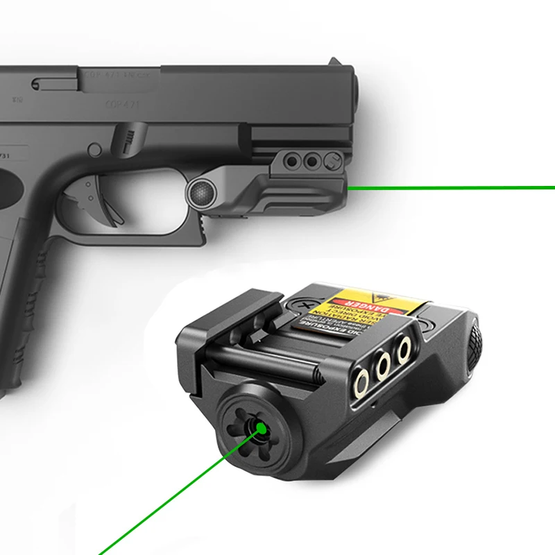 

Laserspeed Low Profile Green Laser Sight Built-In Rechargeable Battery Subcompact Green Laser Fit Airsoft Glock Railed Pistol