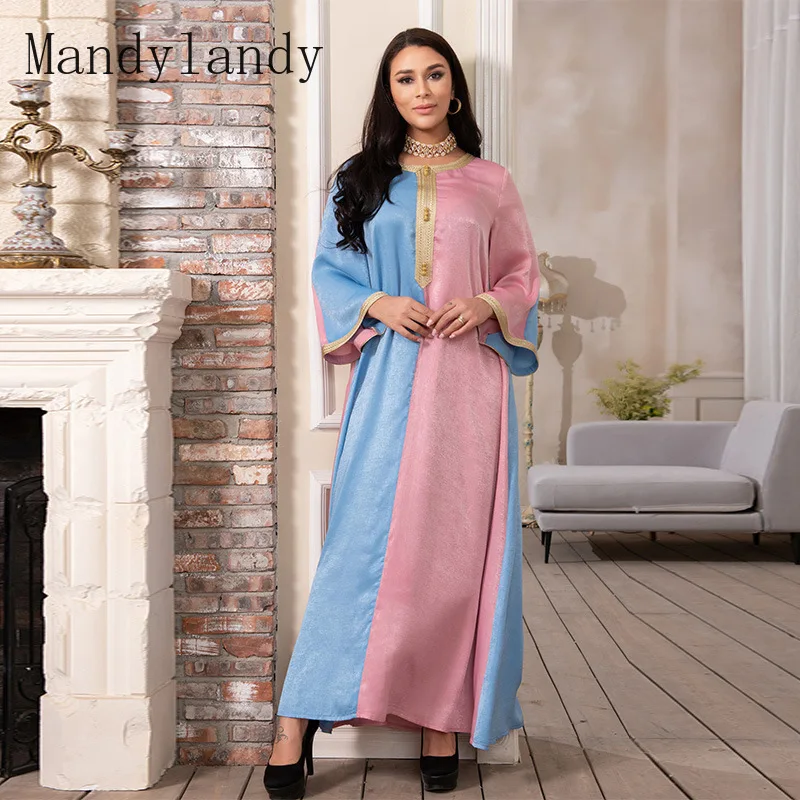 Mandylandy мусульманская Абая женская одежда арабское платье с V-образным вырезом лоскутное длинное платье Дубай Турция яркий кафтан
Mandylandy мусульманская Абая женская одежда арабское платье с V-образным вырезом лоскутное длинное платье Дубай Турция яркий кафтан