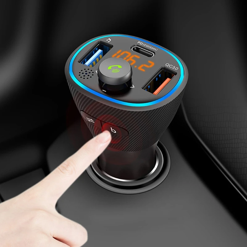 Bluetooth 5.0 Car Kit Handsfree Wireless FM Transmitter PD18W& QC3.0 Quick Charge One Key Bass Bass Music MP3
Bluetooth 5.0 Car Kit Handsfree Wireless FM Transmitter PD18W& QC3.0 Quick Charge One Key Bass Bass Music MP3