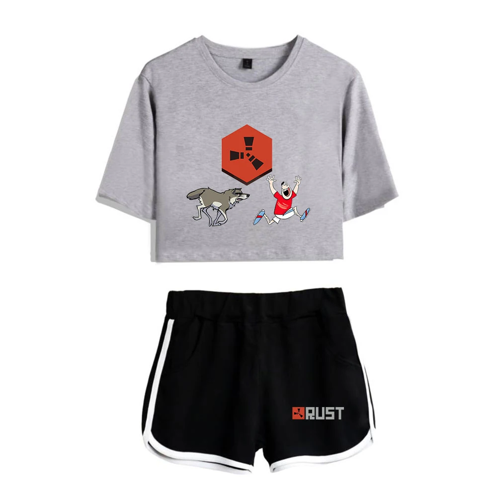Rust Game Clothes Female Tracksuit Two Piece Set Summer Short Sleeve Crop Top+Shorts 2021 Video Game Funny Women's Sets
Rust Game Clothes Female Tracksuit Two Piece Set Summer Short Sleeve Crop Top+Shorts 2021 Video Game Funny Women's Sets