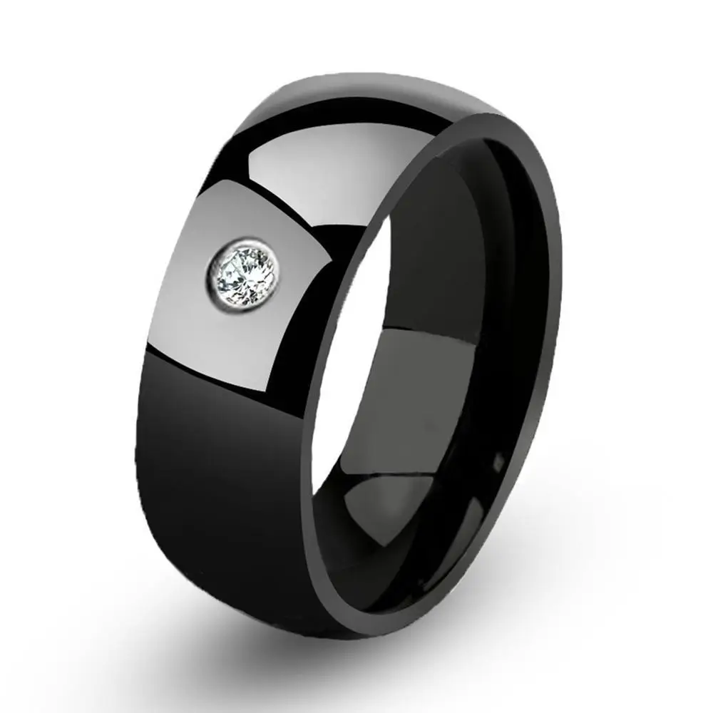 FDLK Unisex Black Ion Plated Carbide Rhinestone Ring Engagement Wedding Anniversary Jewelry
FDLK Unisex Black Ion Plated Carbide Rhinestone Ring Engagement Wedding Anniversary Jewelry