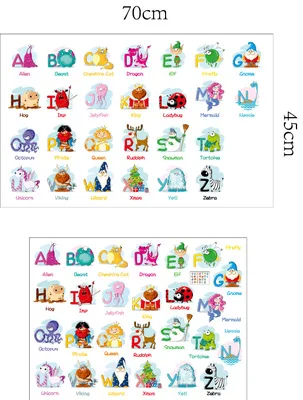 26 English letter stickers English words cartoon animal wall stickers children's room kindergarten classroom stickers
26 English letter stickers English words cartoon animal wall stickers children's room kindergarten classroom stickers