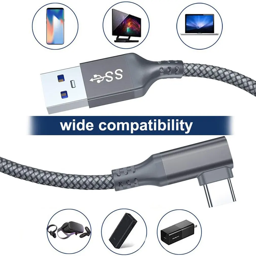 For Oculus Quest 2 Link Cable 5M USB 3.0 Quick Charge Cables for Quest2 VR Data Transfer Fast Charges VR Headset Accessories
For Oculus Quest 2 Link Cable 5M USB 3.0 Quick Charge Cables for Quest2 VR Data Transfer Fast Charges VR Headset Accessories