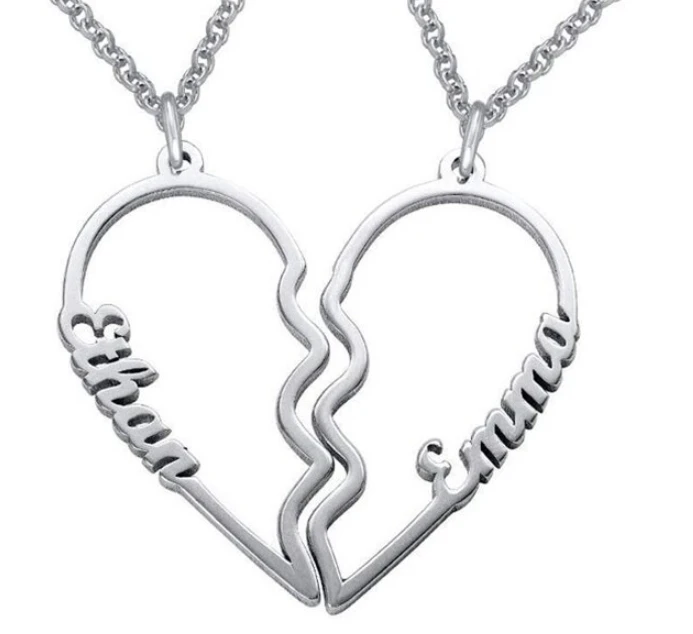 Personalized 1 Pair Stainless Steel Hearts Couple Necklaces Custom Engrave Lover Names Necklace For Women Men Wedding Jewelry
Personalized 1 Pair Stainless Steel Hearts Couple Necklaces Custom Engrave Lover Names Necklace For Women Men Wedding Jewelry