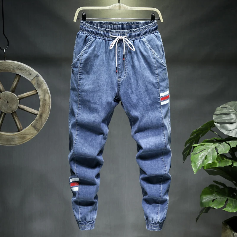 

Plus Size M-10XL Whole 2021 Fashion Denim Cropped trousers ripped hole social spirit guy skinny jeans men's slim pencil pants