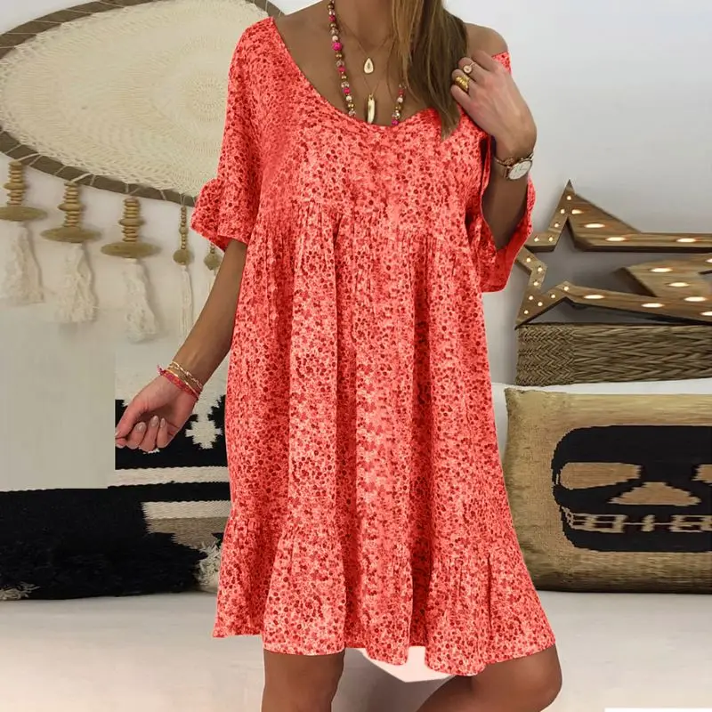 2019 Women Vintage Floral Print Loose Short Sleeve Dress Shirt Plus Size Loose Summer Beach Dress BX0A
2019 Women Vintage Floral Print Loose Short Sleeve Dress Shirt Plus Size Loose Summer Beach Dress BX0A